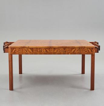 Carl Malmsten, a mahogany Swedish Grace partner's desk, Åtvidaberg, Sweden circa 1934.