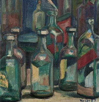 505. Will Torger, STILL LIFE WITH BOTTLES.