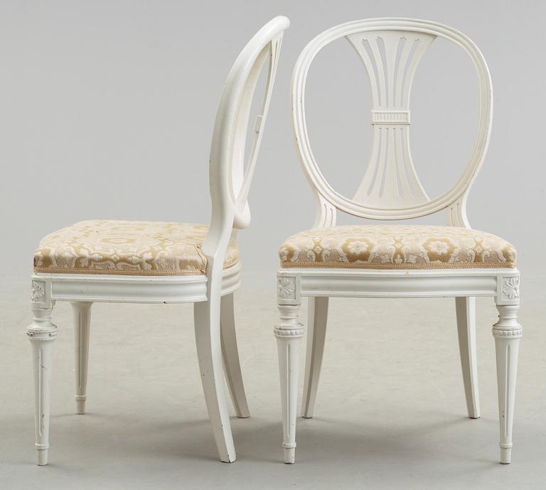 MATSALSGRUPP, 7 delar, gustaviansk stil, 1900-talets mitt.