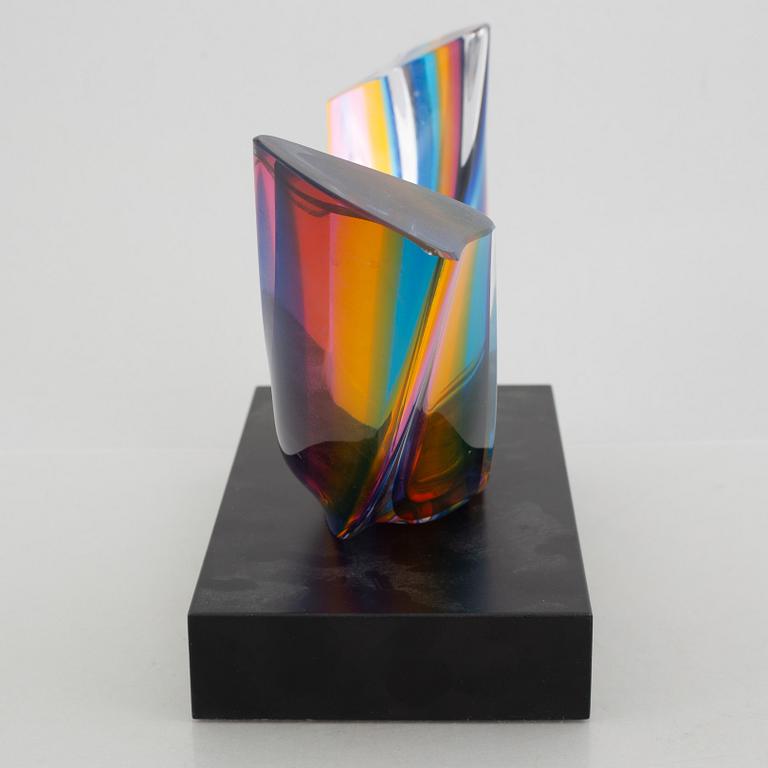 Göran Wärff, skulptur, glas, "Fenomen Prisma", Kosta Boda.