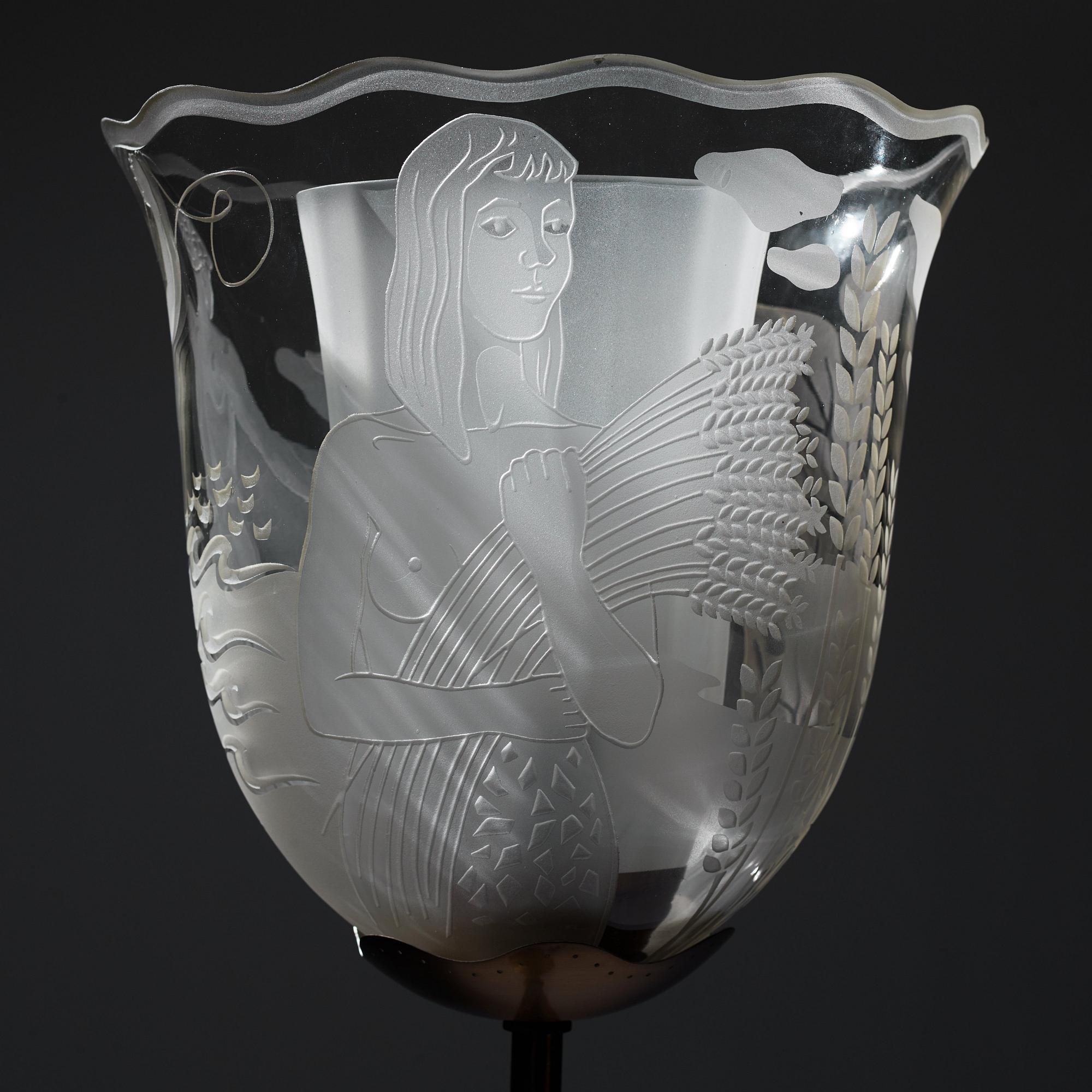 Bo Notini, a Swedish Modern floor light, Glössner & Co, Sweden, 1940-50s.