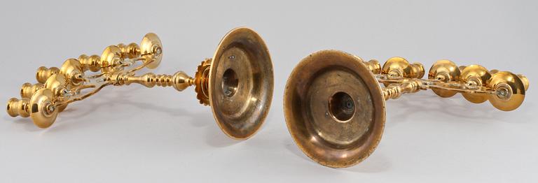 KANDELABRAR, ett par, jugendstil, 1900-tal.