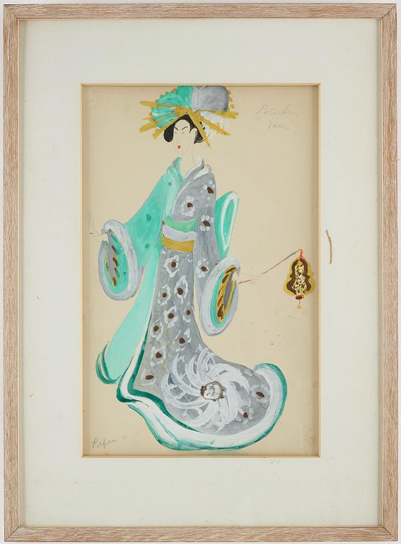 ISAAC GRÜNEWALD, gouache.