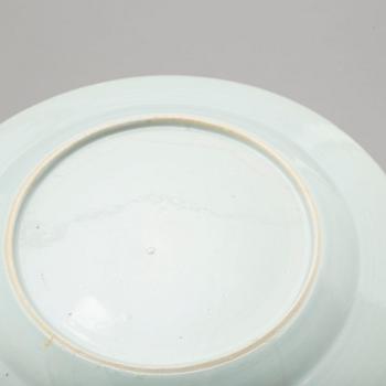 Four blue and white plates, Qing dynasty, Qianlong (1736-95).