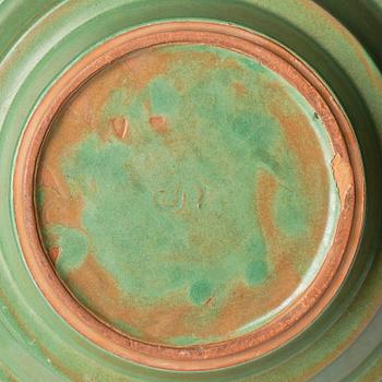 Allan Ebeling, or Albert Landin, a grand glazed earthenware vase, Sigtuna keramik, Sweden, 1937-40.