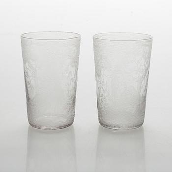 Kanna och 5 dricksglas, glas.