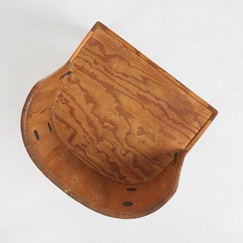 Axel Einar Hjorth, a stained pine 'Lovö' chair, Nordiska Kompaniet, Sweden 1930s.