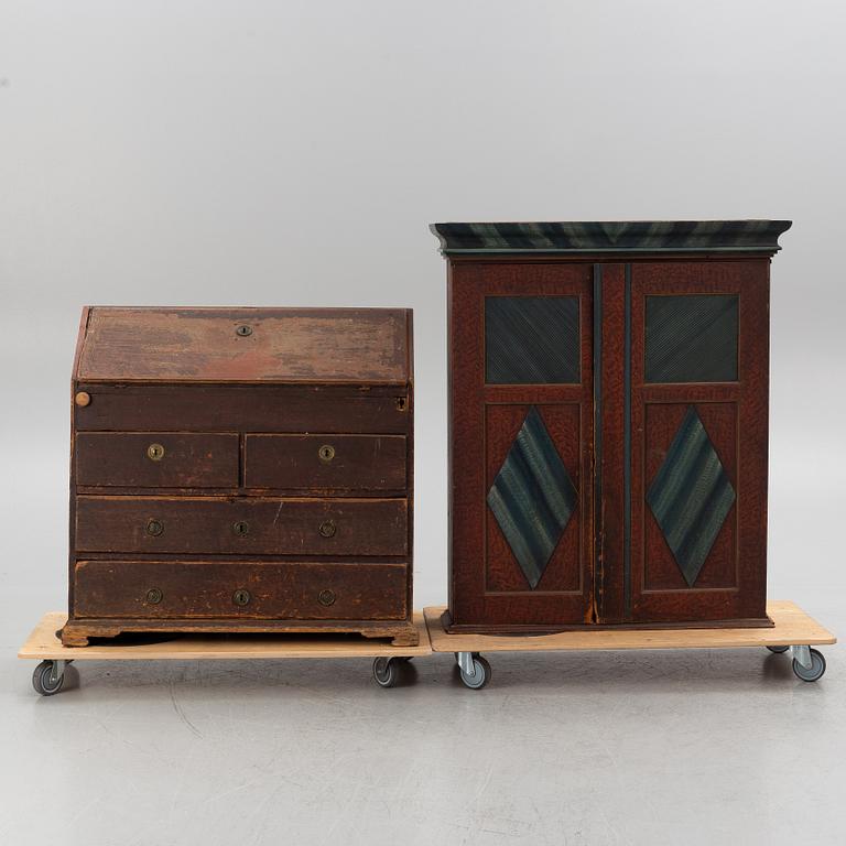 Writing cabinet, 19th century.