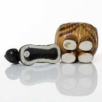 Lisa Larson, a set of six stoneware figurines, Gustavsberg.