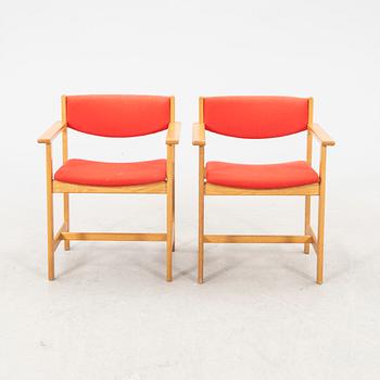A pair of 1970s Høng Stolefabrik oak armchairs.