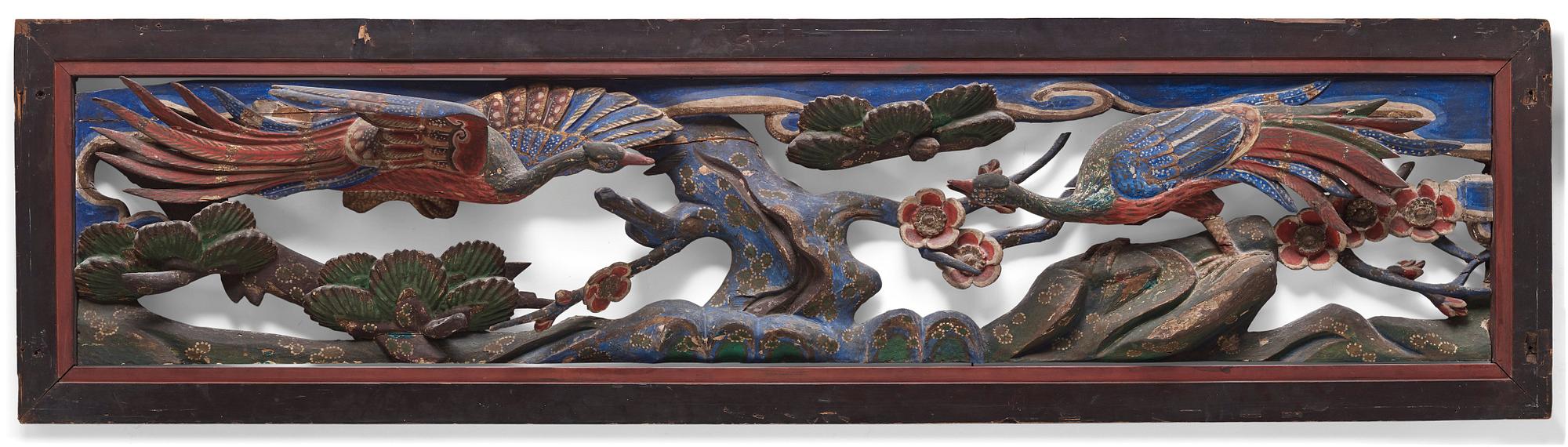 A wooden relief, Qing dynasty, 18th Century.