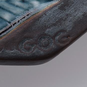 VÄGGRELIEF, stengods, signerad GOG Gunvor Olin-Grönqvist, Arabia 1960-tal.