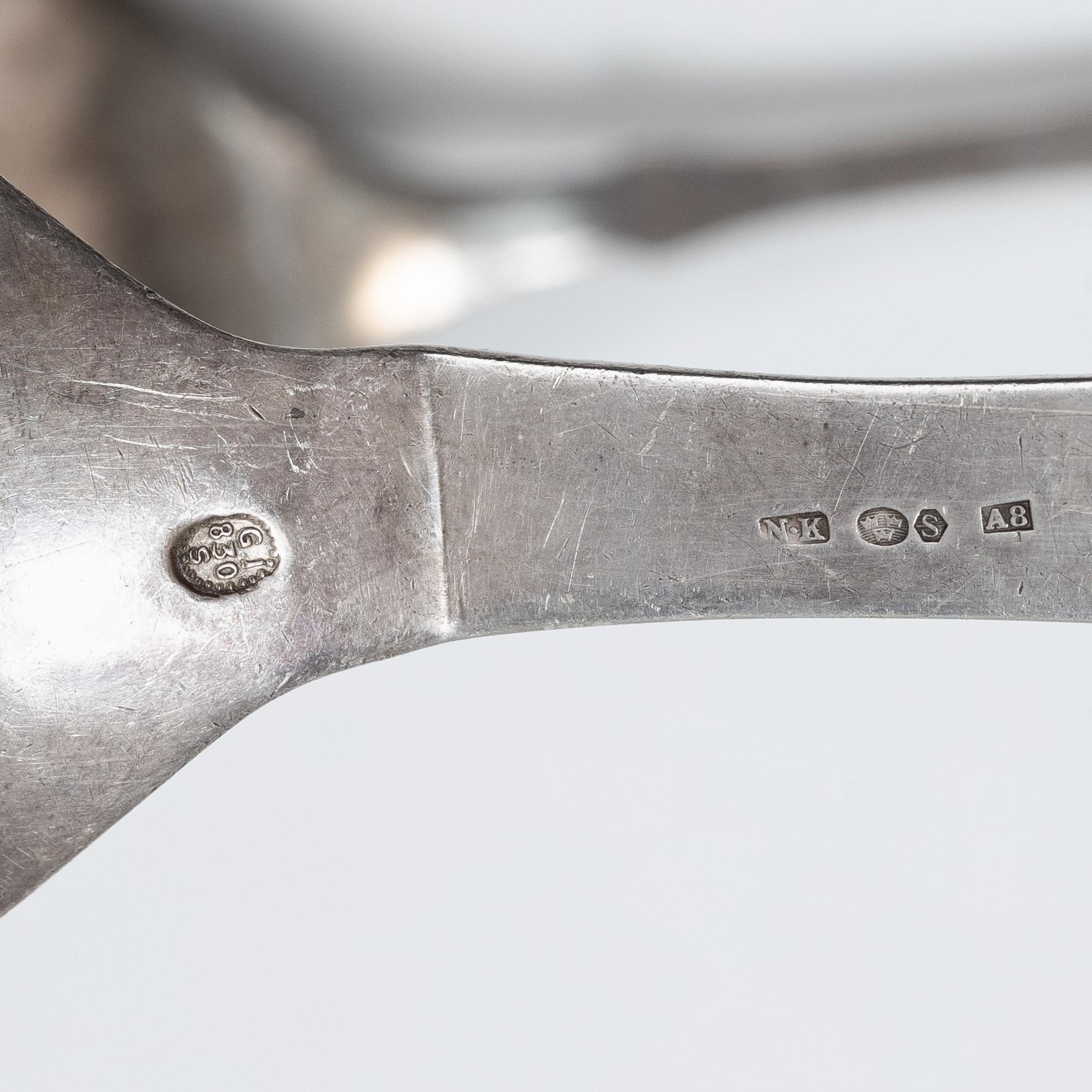 Spoons, 22 pcs, silver, Denmark, Norway, Sweden, 18th-20th century.