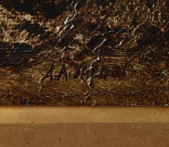 OKÄND KONSTNÄR, olja på duk, sign "AA JACOBI".