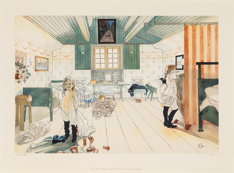 CARL LARSSON, after, folder with four coloured lithographs, 652/790.