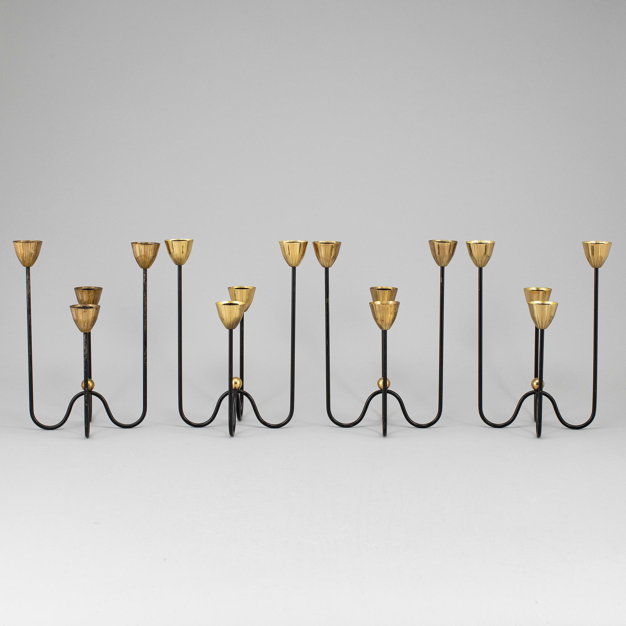 GUNNAR ANDER, 4 candle sticks.