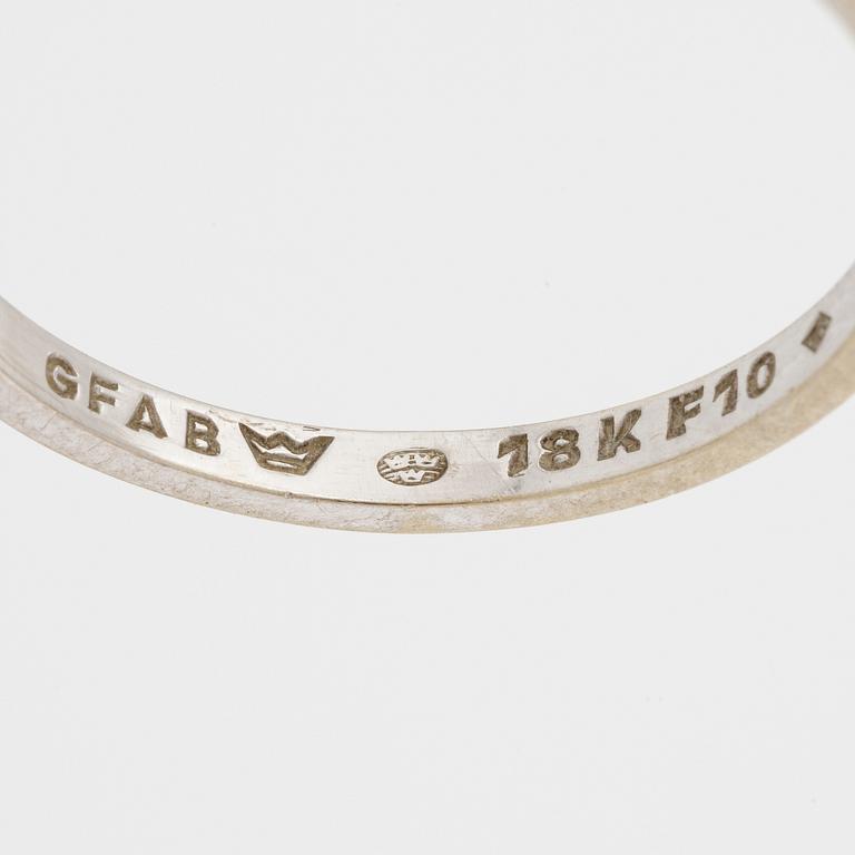 Ring in 18K white gold with a brilliant-cut diamond 0.16 ct.