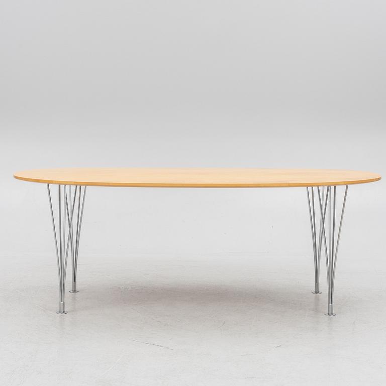 Bruno Mathsson & Piet Hein, dining table "Superellipse", Bruno Mathsson International, Värnamo, second half of the 20th century.