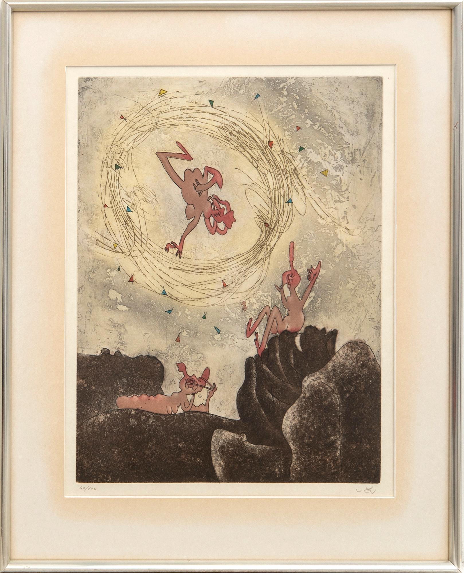 Roberto Matta, etching signed and numbered 60/100.