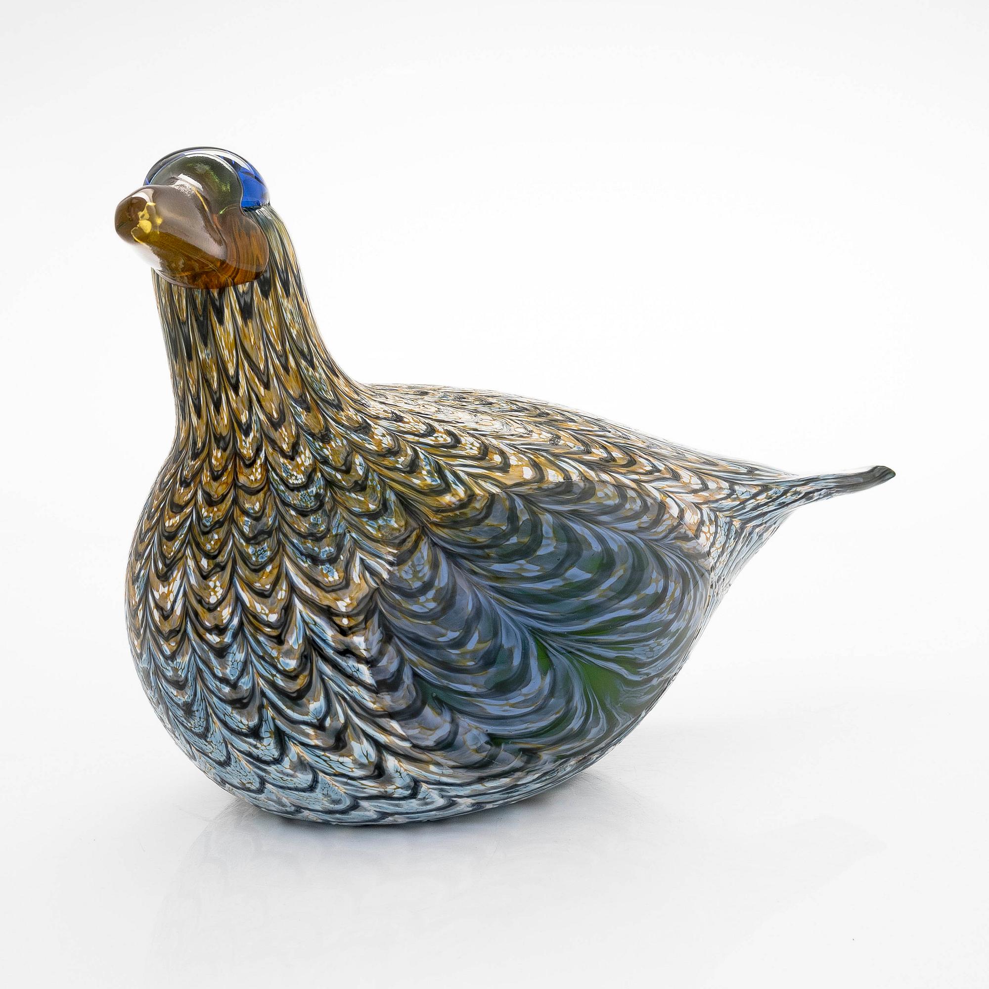 Oiva Toikka, a 'Goose' glass bird, signed O. Toikka Nuutajärvi 1687/2000.