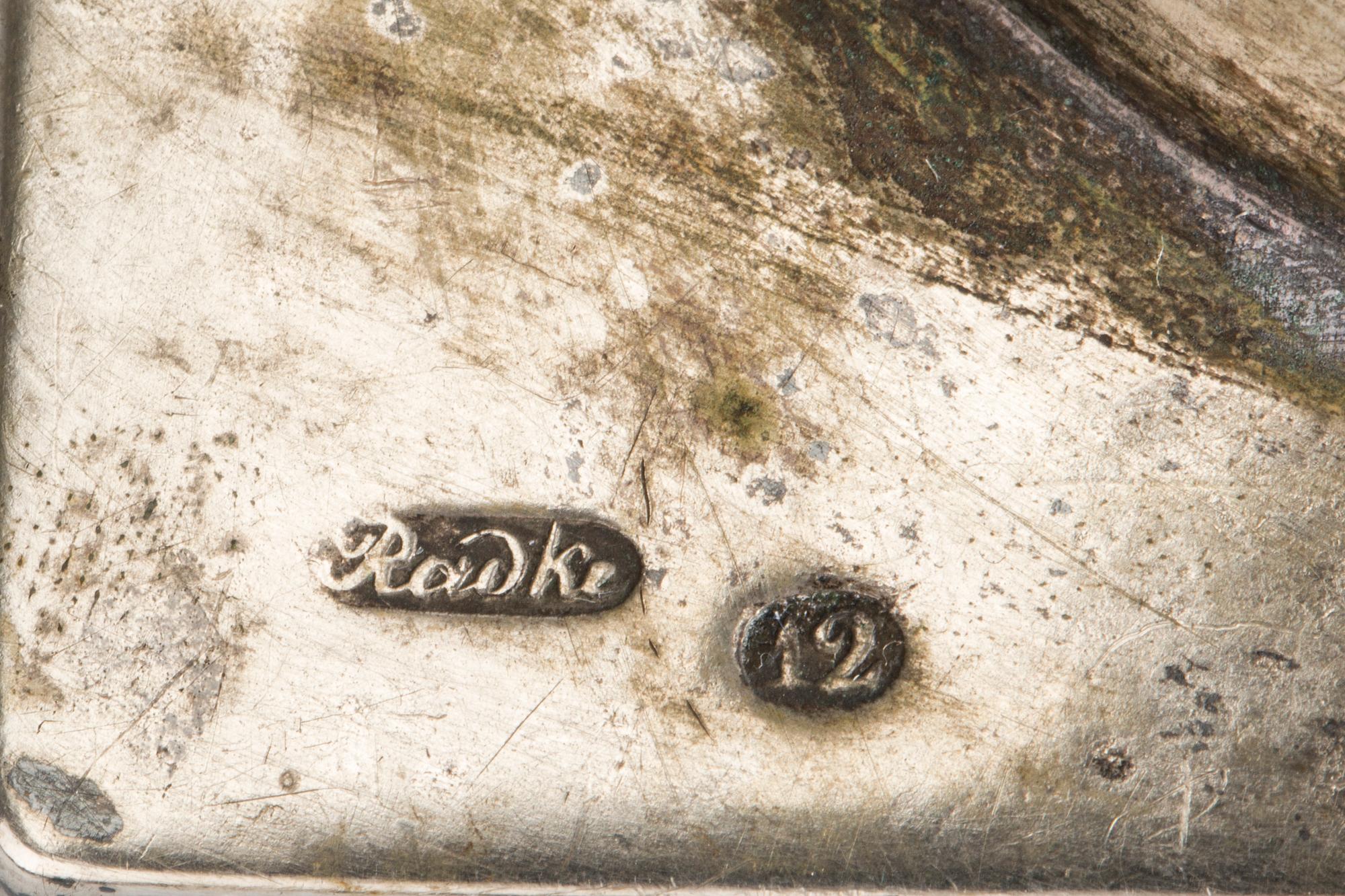 LJUSSTAKAR, ett par, Emil Radke, Warszawa, Polen, 1800-tal. Total vikt ca 980 gram.