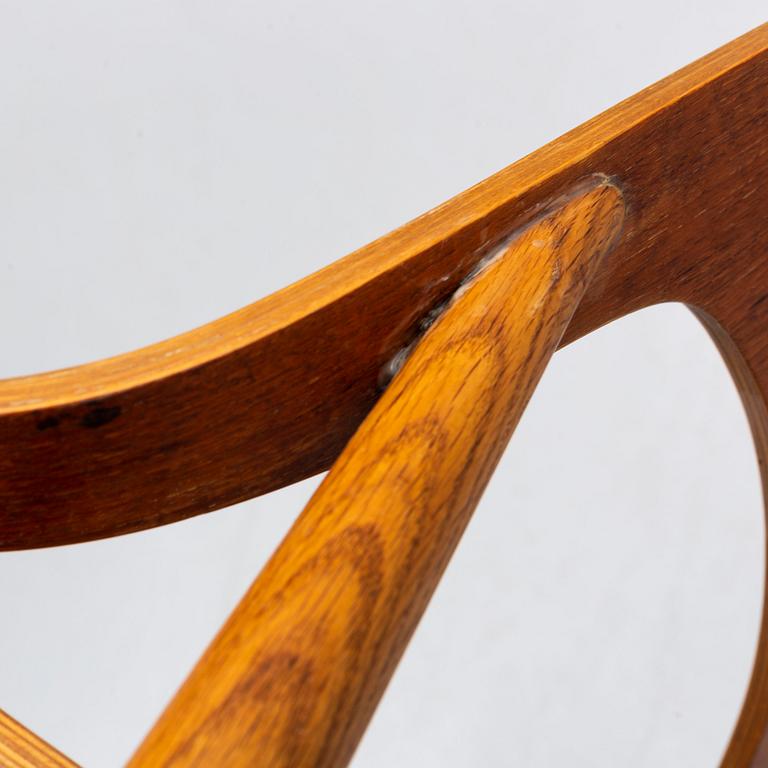 A teak veneered chair by N.A. Jørgensens Møbelfabrik / Bramin, Denmark.