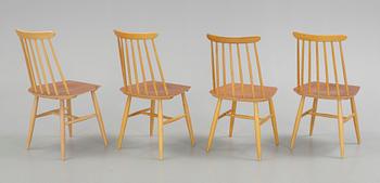STOLAR, 4st, "Fanett", Ilmari Tapiovaara, Edsbyverken, formgiven 1955.