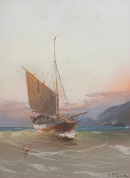 LUDVIG RICHARDE, a set of two pastels signed and dated.