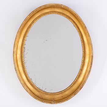 A gilt mirror, second half of the 20th Century.