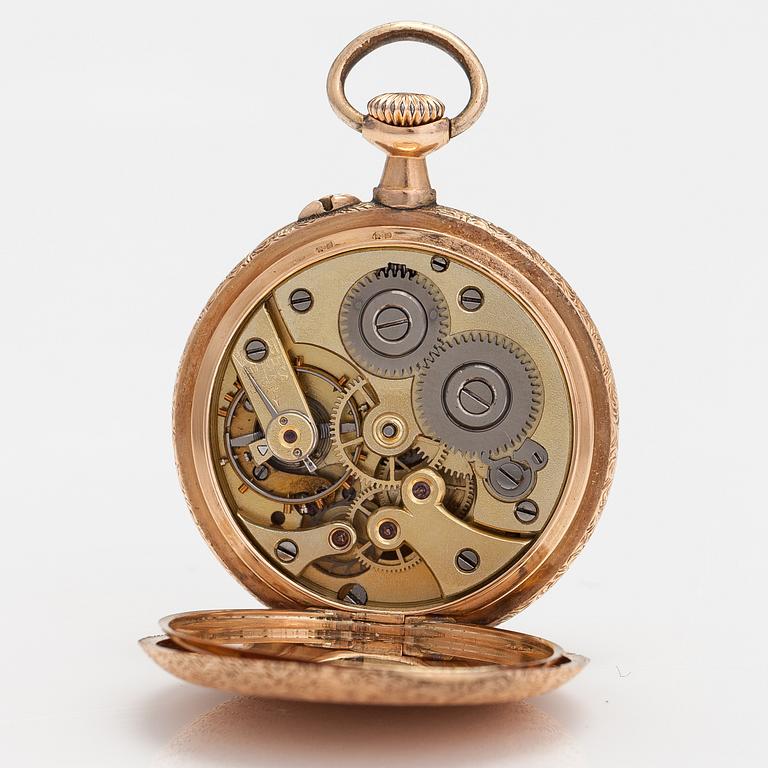 POCKET WATCHES, 2 psc, 14K gold, 32 mm and 44 mm.