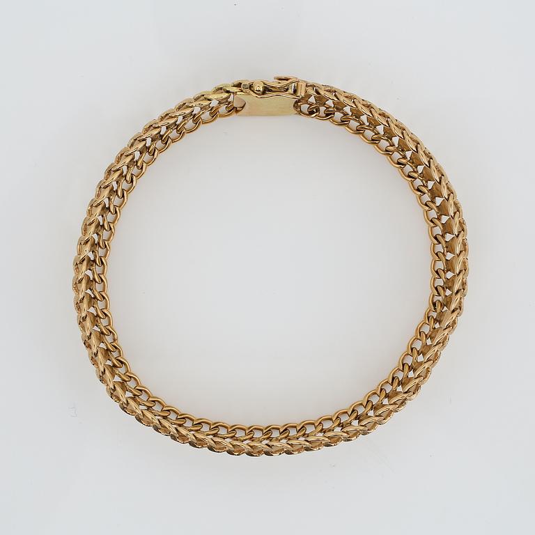 ARMBAND, 18K guld, Spanien, efter 1934. Vikt ca 25 g.