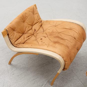 Bruno Mathsson, fåtölj med fotpall, "Pernilla", Dux.