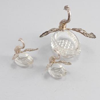 PARTI SILVER, 9 delar, bl a Henry Williams, Birmingham, 1905.