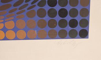 VICTOR VASARELY, färgserigrafi, sign o numr 167/225.