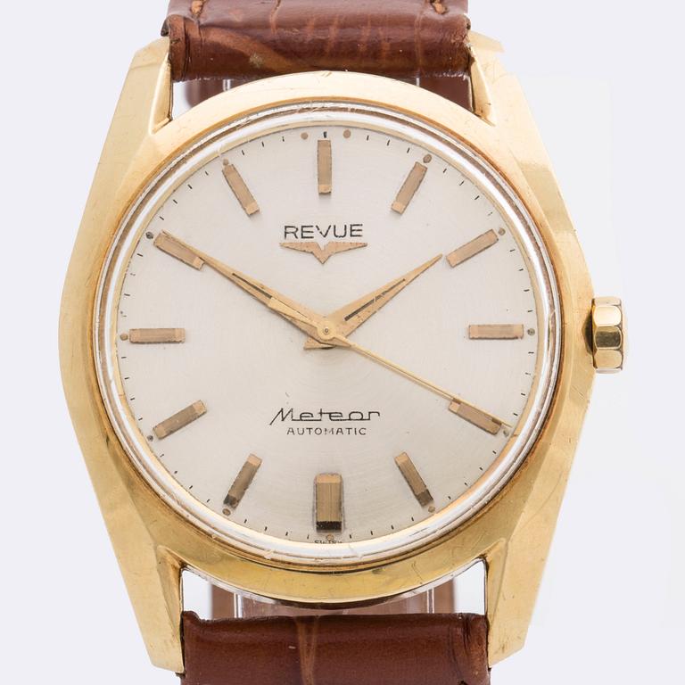 REVUE METEOR AUTOMATIC, wrist watch, 18K, 34 mm.