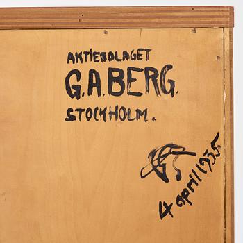 Isaac Grünewald, & Olof Östberg, a unique cabinet for, AB GA Berg, Stockholm, 1935.