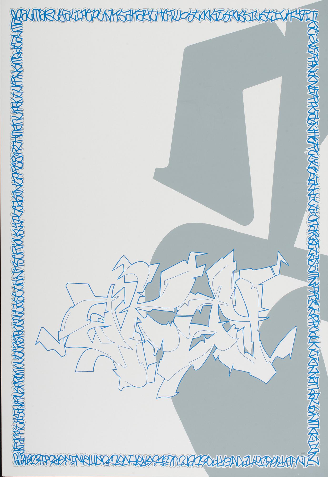 AKAY, BATES, REASON, BLIND and ceveral other scandinavian graffiti legends, eight screen prints, signed and dated -97.