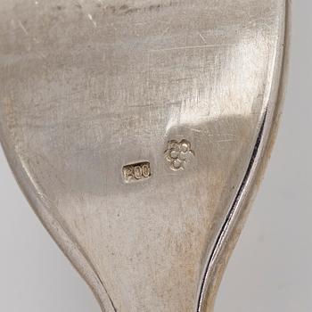 Ten silver utensils, Czechoslovakia 1945-49.