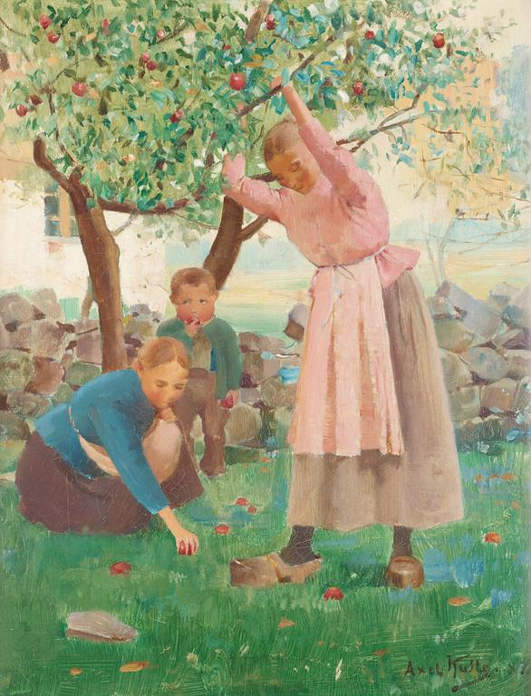 Axel Kulle, Äppelplockning.