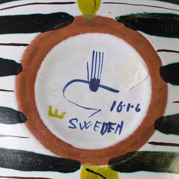 STIG LINDBERG, skålar, 2 st, fajans, Gustavsberg studio 1950-tal.