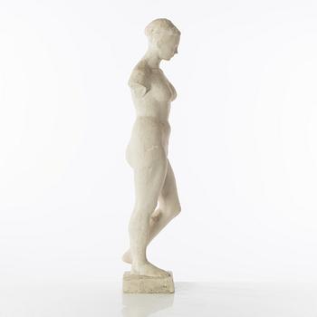 Gudmar Olovson, sculpture. Plaster. Unsigned. Height 59 cm, length 14 cm.