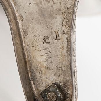 Carl Johan Österman, kannellinen sokerikko, hopeaa, Turku 1842.