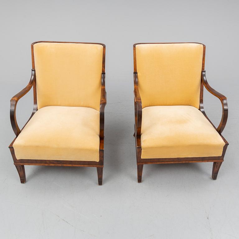 A PAIR OF ERIK CHAMBERT ARMCHAIRS, 1920-30's.