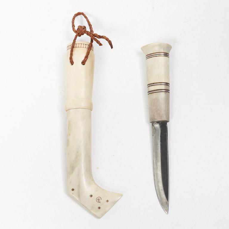 Hans Carlsten, helhornkniv, signerad.