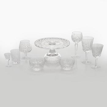 Glass set, crystal, Waterford 1960s/1970s.