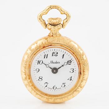 Pocket watch, 18K gold, 25 mm.