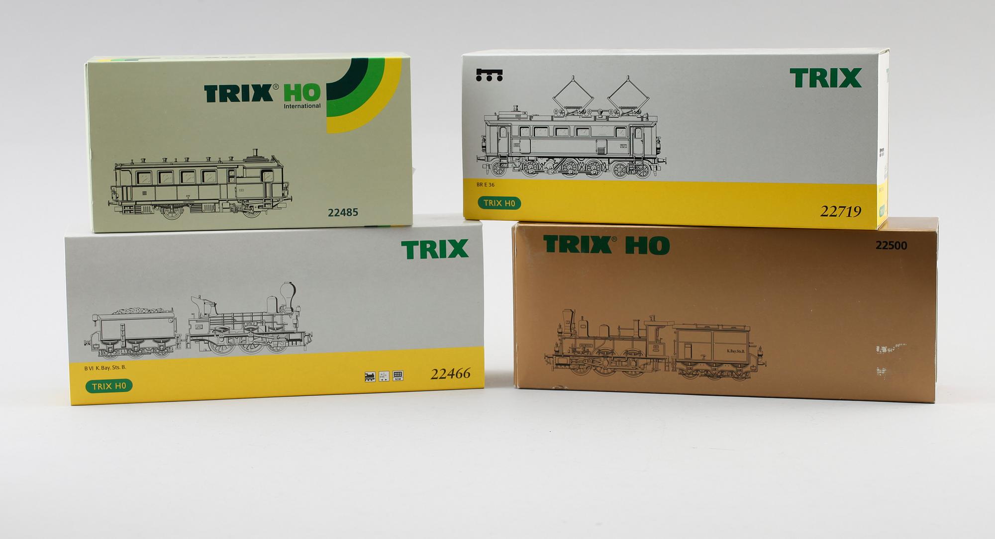 MODELLTÅG, 4 st, Trix, Tyskland.