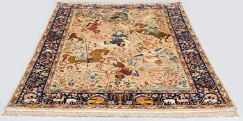 A semi-antique Isfahan rug, central Persia, approx. 243 x 151 cm.