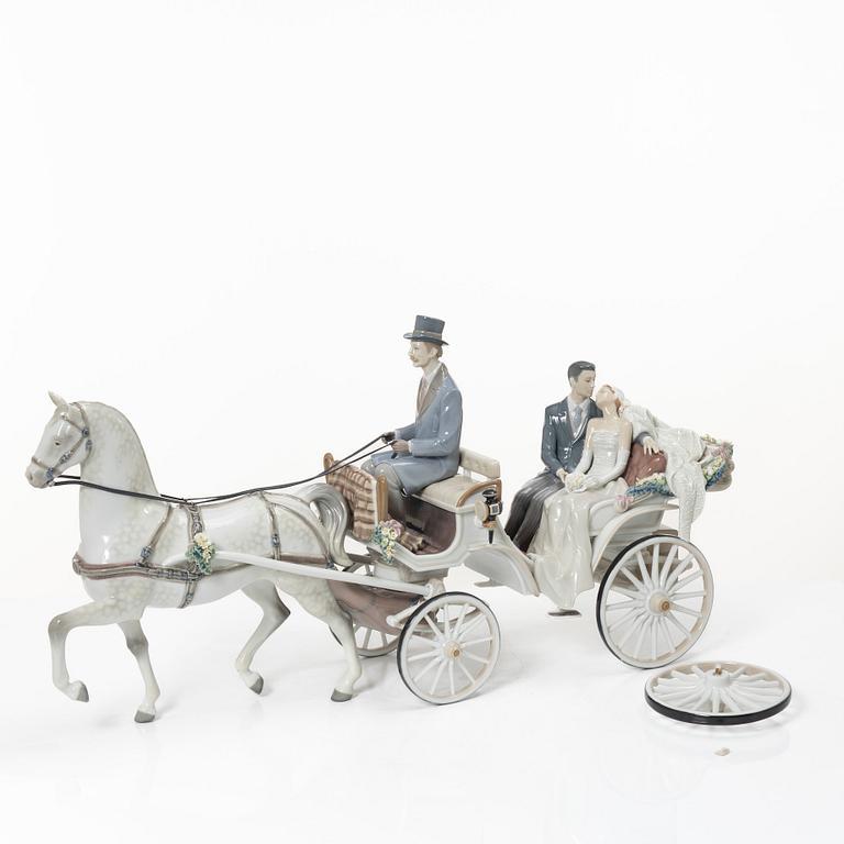 Lladró, figurine, "Bridal Carriage", Spain.