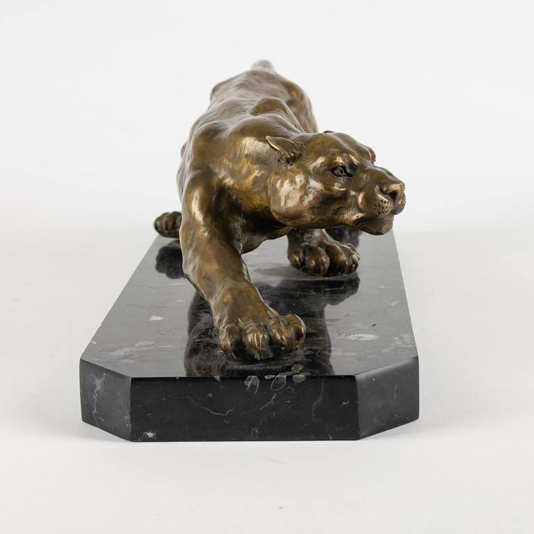 Sculpture, patinated bronze. Mounted on marble stand, second half of the 20th Century.